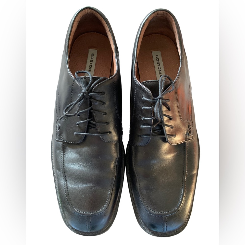 Bostonian Black Leather Oxford Shoes Square Toe Business Mens Size 12